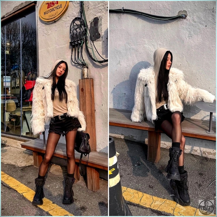  "이게 무보정?" DJ 박시현, 카페 뒤집은 털옷 핏
