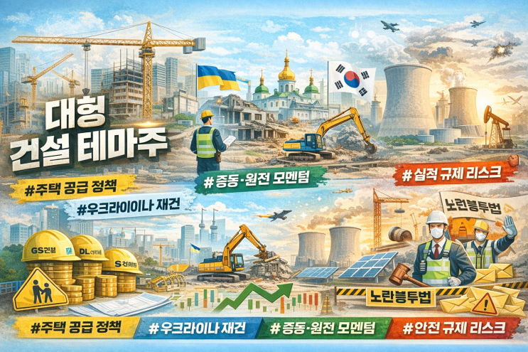 건설(대형) 관련주(테마주)에 대해