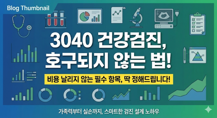 30대 40대 건강검진 항목 추천, 비용 날리지 않고 꼭 필요한 검사만 골라받은 후기