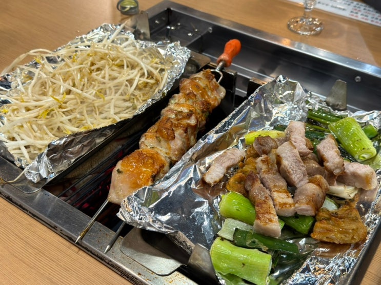  꼬치가 빙글빙글 돌아가요 동암역 미녀고기 후기 (˃̵͈̑ᴗ˂̵͈̑)