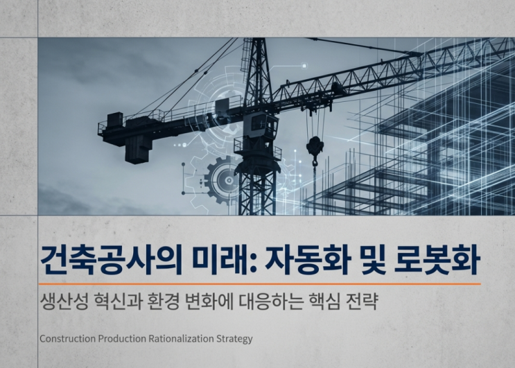  건설 로봇과 현장 자동화: 중대재해 제로(Zero)를 위한 스마트 건설 전략