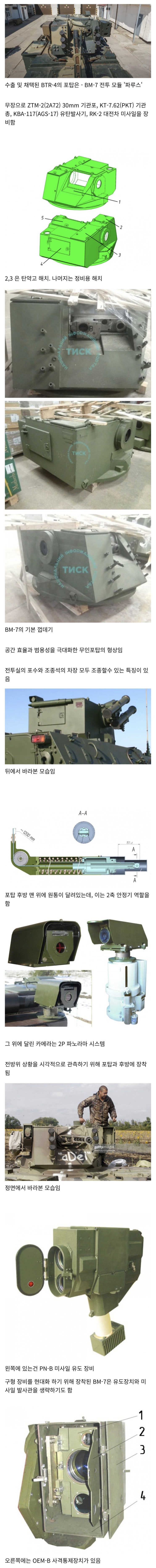 BTR-4 포탑의 장비 배치