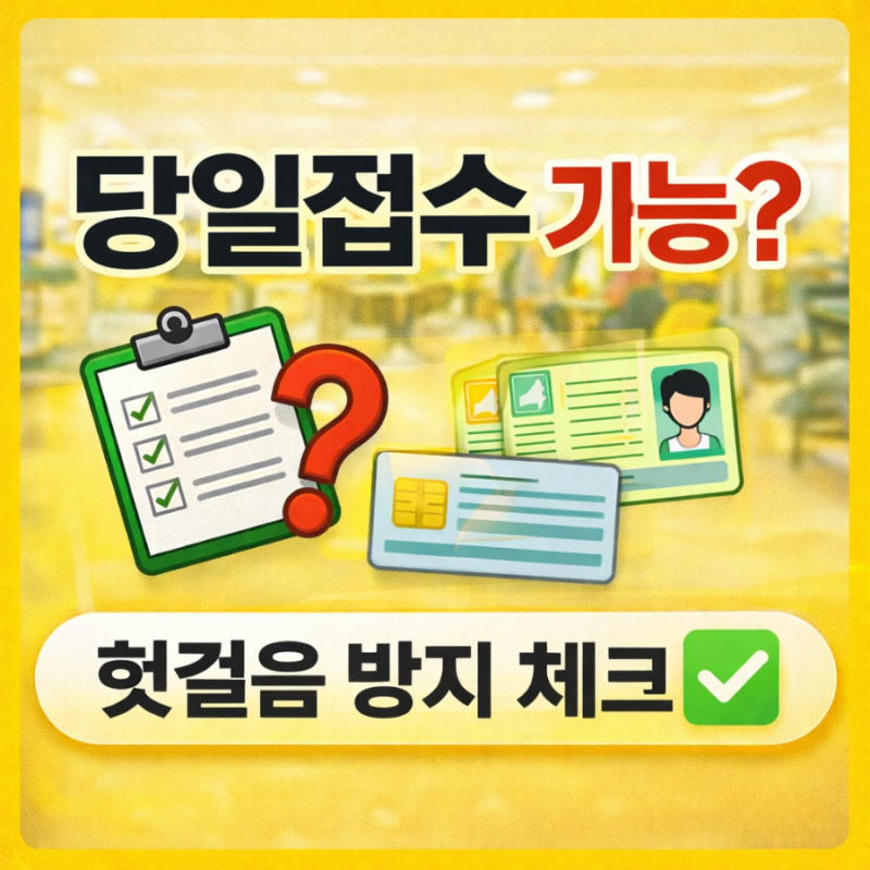 동탄 운전면허시험장 당일접수 가능?｜예약·준비물·대기시간 “헛걸음” 방지
