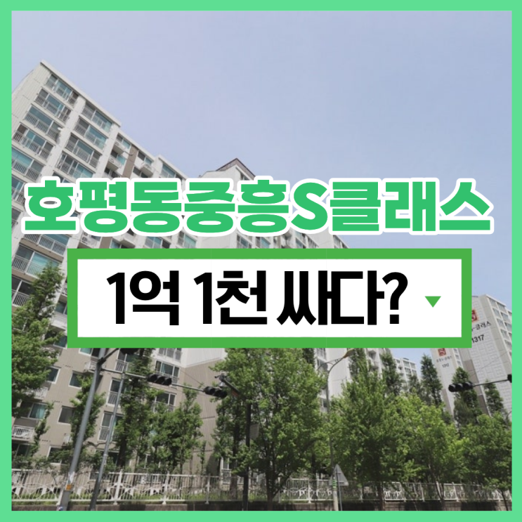  남양주아파트경매 GTX 세권 예정인 호평 중흥S클래스?