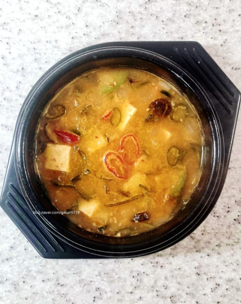 된장찌개 레시피 사골육수 된장찌개 끓이는법 간단 된장찌개