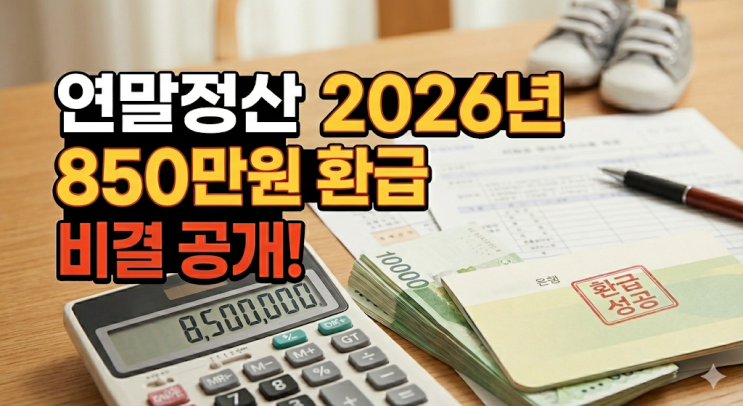  2026 연말정산 환급금 850만원? 연봉 7천 맞벌이 쌍둥이 아빠의 월세/연금 공제 현실 꿀팁