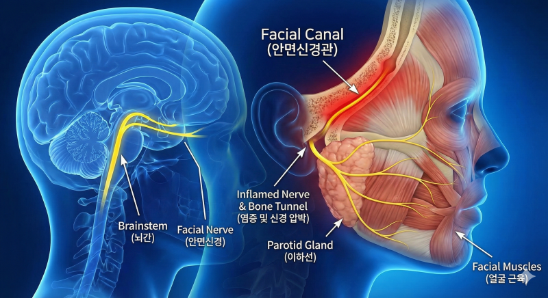 어느 날 갑자기 굳어버린 얼굴, 안면마비의 진짜 [원인]은 무엇일까?