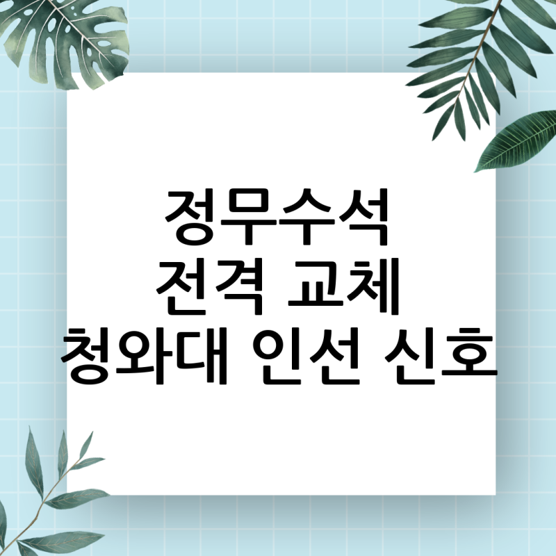[속보] 우상호 사의…靑 새 정무수석에 홍익표 전 원내대표: 정무 라인 교체가 던지는 신호