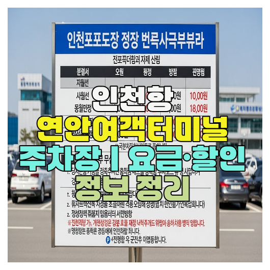  인천항 연안여객터미널 주차장｜요금·할인 정보 정리