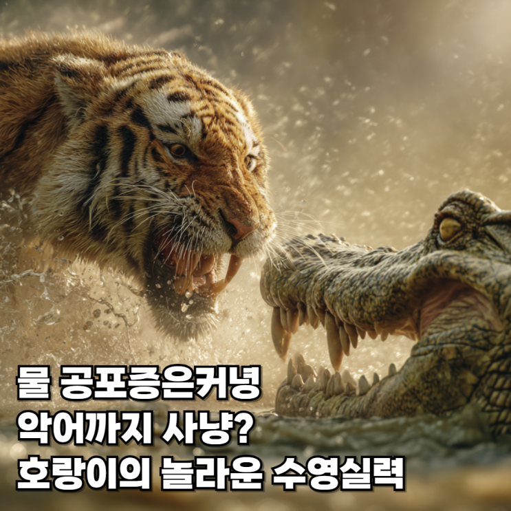  하룻밤에 30km를 헤엄친다? 99%가 몰랐던 호랑이 수영 실력의 비밀