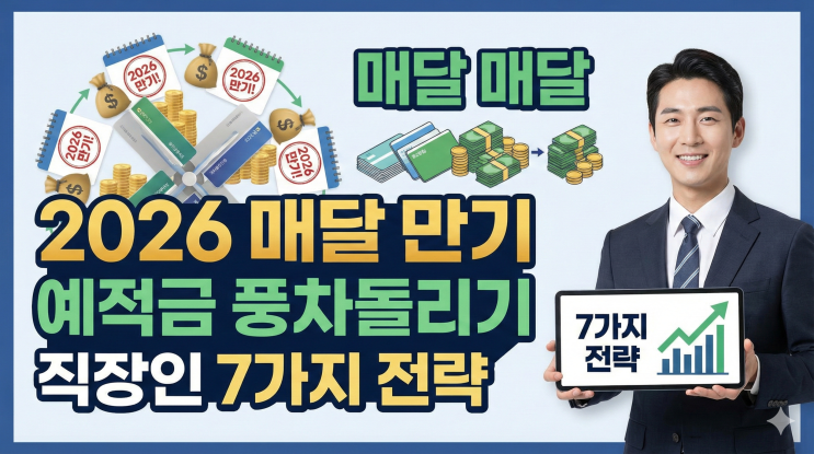  예적금 풍차돌리기 완전정복, 2026년 매달 만기 수익이 들어오는 직장인 적금 전략 7가지