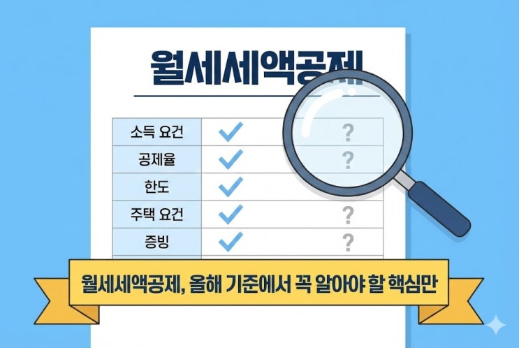  월세세액공제 연말정산 신청방법, 환급 제대로 받는 필수 체크 3가지