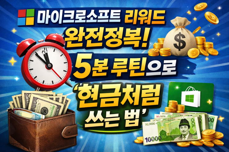  마이크로소프트 리워드(Microsoft Rewards) 완전정복: 5분 루틴으로 “현금처럼” 쓰는 법