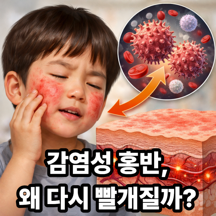  감염성 홍반 후 피부가 다시 붉어지는 이유｜재발일까? 회복 과정일까?