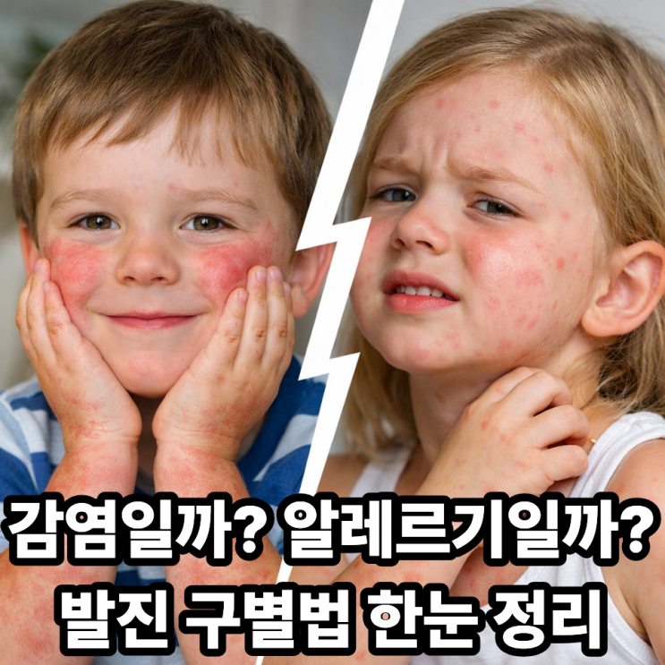  감염성 홍반과 알레르기 발진 구별법｜비슷해 보여도 원인은 다릅니다