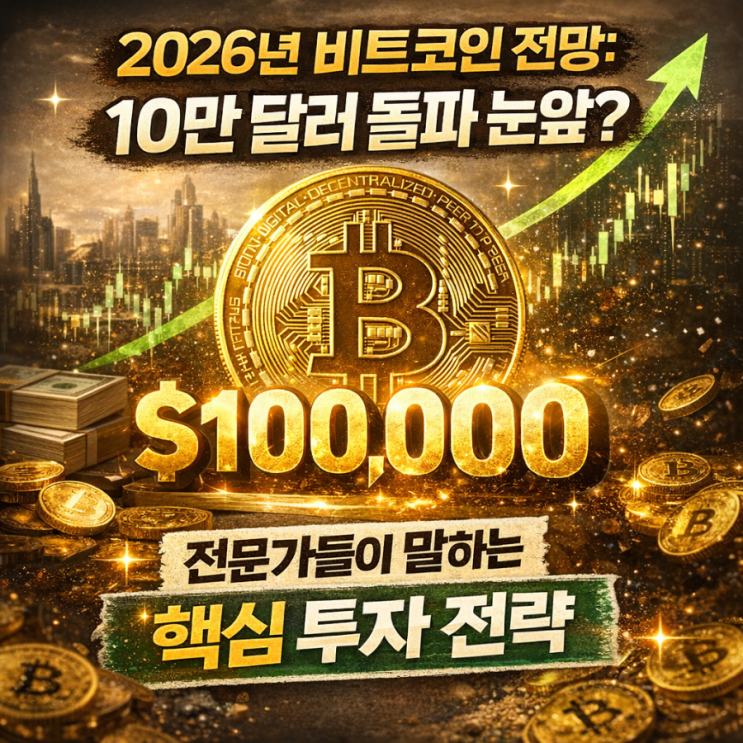 2026년 비트코인 전망: 10만 달러 돌파 눈앞? 전문가들이 말하는 핵심 투자 전략