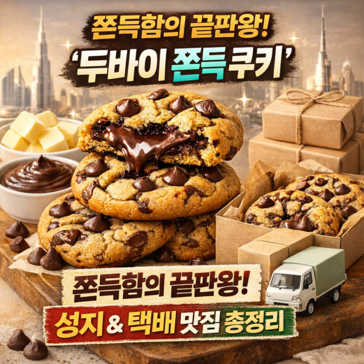  쫀득함의 끝판왕! '두바이 쫀득 쿠키' 오프라인 성지 & 택배 맛집 총정리
