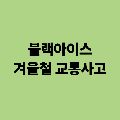  블랙아이스, 차는 괜찮아 보여도 내 몸은 안 괜찮습니다 (용인 중동 교통사고 한의원)