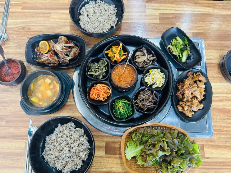  산방산 보리밥 간장게장 맛집추천 보리타작