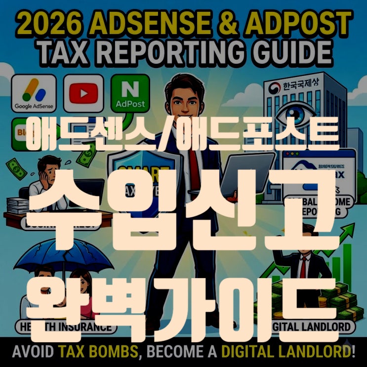  2026 애드센스&애드포스트 수익 신고 완벽 가이드 (세금 폭탄 피하는 법)