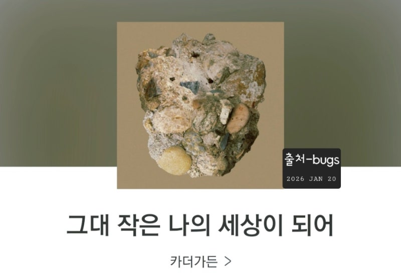 [그대 작은 나의 세상이 되어]그려본적없는 카더가든 노래듣기 가사