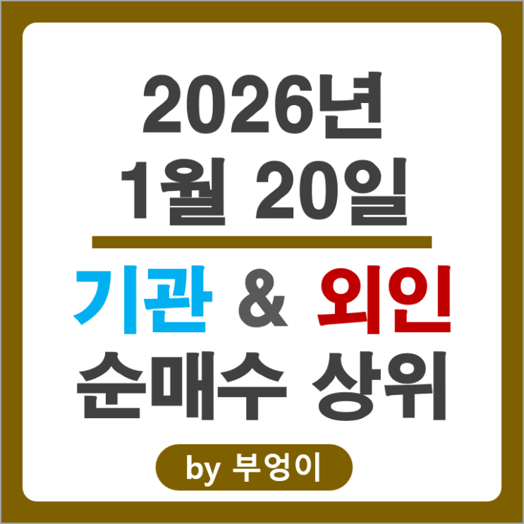기관 외국인 투자자 국내 주식 매도 매수 순위
