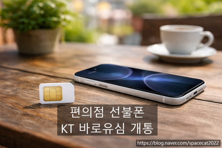  편의점 선불폰 KT 바로유심 개통 과정 총정리