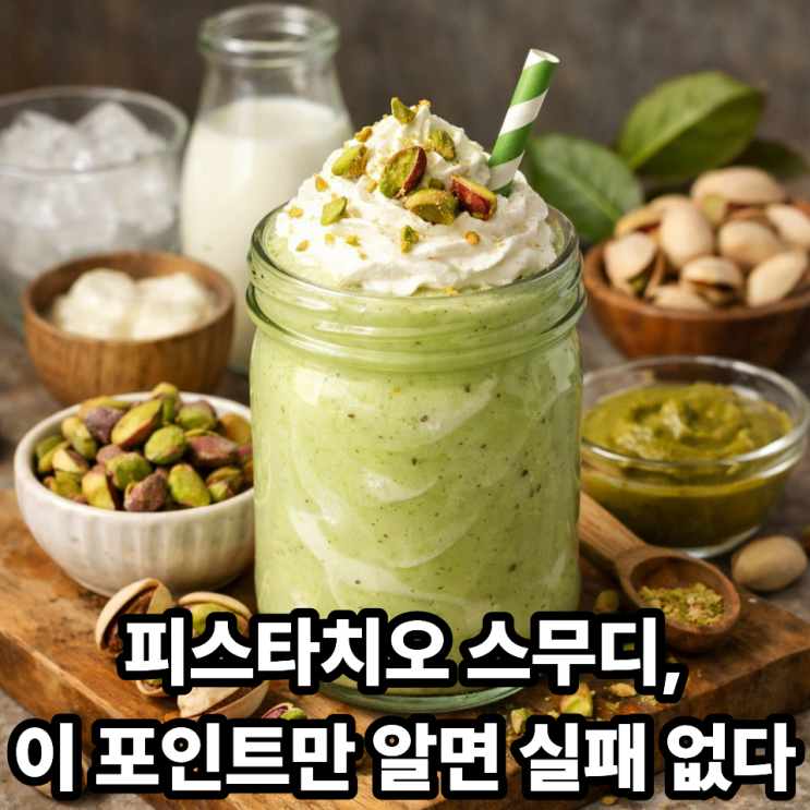  피스타치오 스무디 만들 때 꼭 알아야 할 포인트｜고소함 살리는 비법 정리 