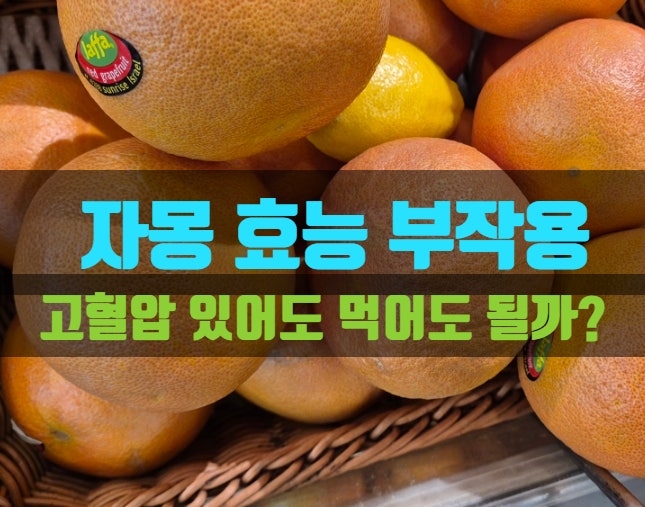 자몽효능 부작용 고혈압 있으면 먹어도 괜찮을까?