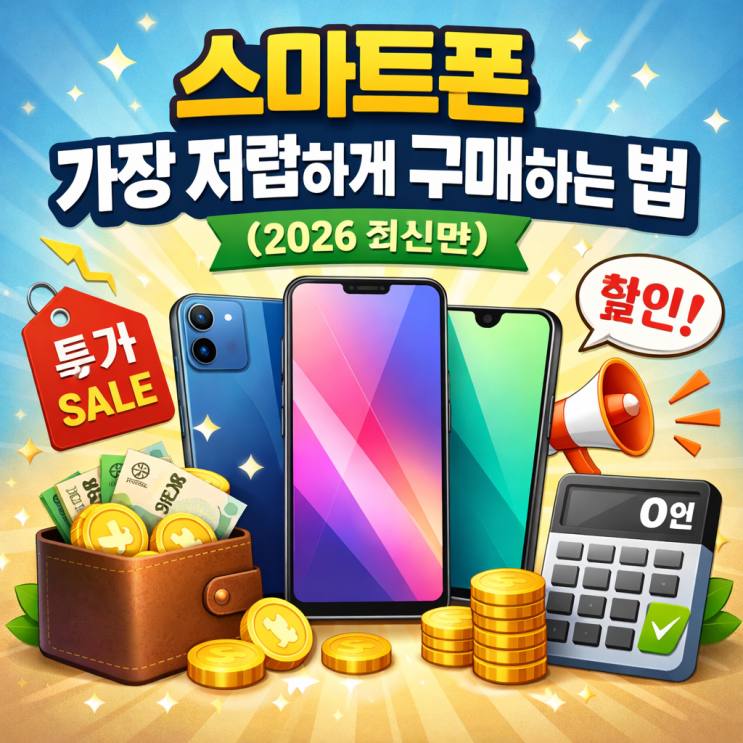   스마트폰 가장 저렴하게 구매하는 법 총 정리 (2026 최신판)