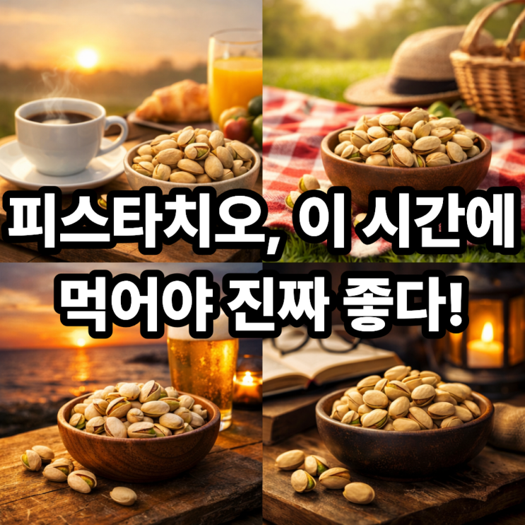  피스타치오 먹기 좋은 시간대｜언제 먹어야 효과가 좋을까? 