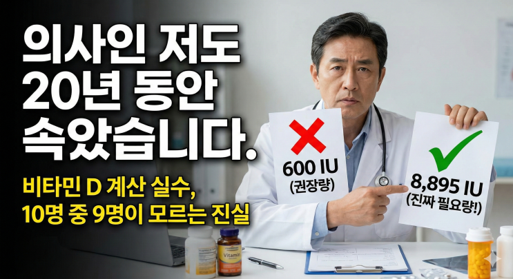  "비타민 D 하루 600IU? 턱도 없습니다" 의사가 비타민 D 권장량을 10배 늘린 이유   (의사작성)
