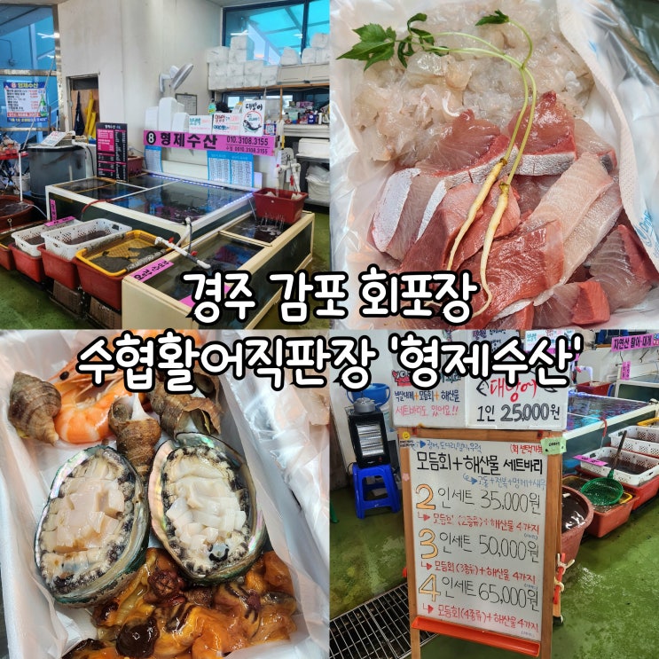  경주 회포장 수협활어직판장 형제수산 신선함이 느껴지는 모듬회