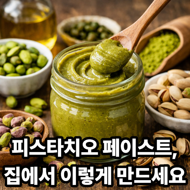  피스타치오 페이스트 집에서 만드는 법｜첨가물 없이 고소하게 