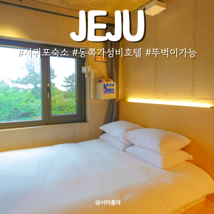  제주 동쪽 가성비 숙소 서귀포 1인 커플 뚜벅이 가능 플레이스캠프