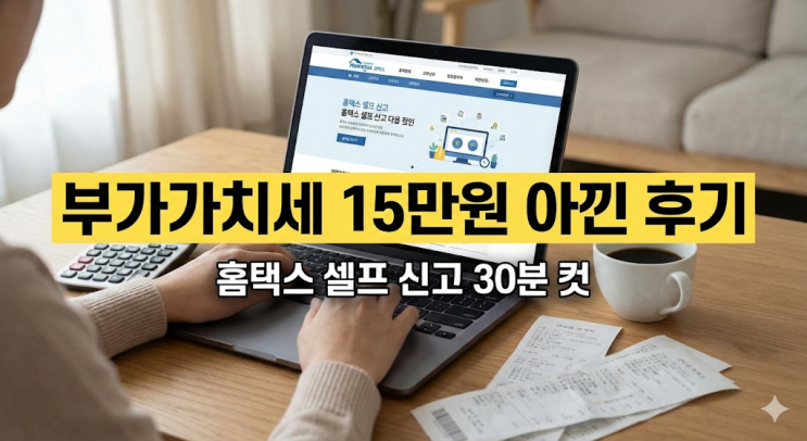  부가가치세신고 기간 및 홈택스 셀프 방법, 세무사 비용 15만원 아낀 후기
