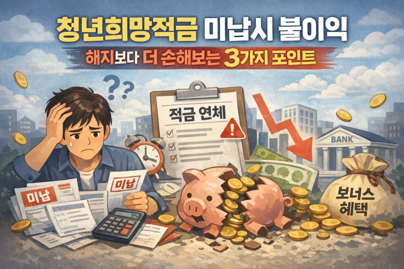 청년희망적금 미납시 불이익, 해지보다 더 손해보는 3가지 포인트