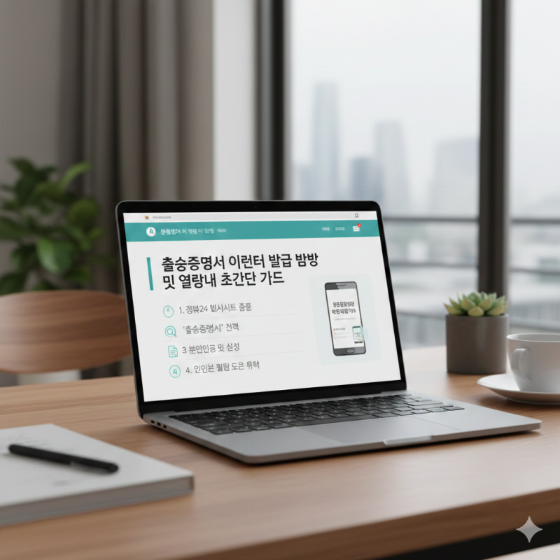 출생증명서 인터넷 발급 방법 및 열람 안내 초간단 가이드