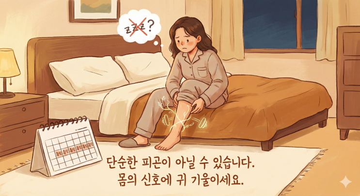  다리가 아파요 피곤해서 그런 걸까요