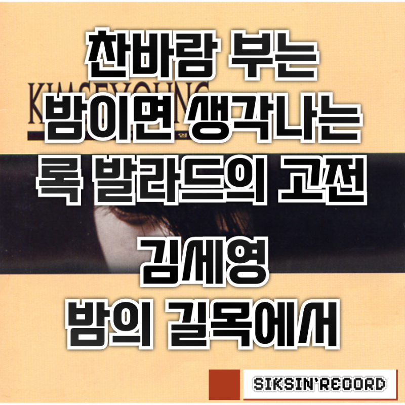 찬바람 부는 밤이면 생각나는 록 발라드의 고전, 김세영의 '밤의 길목에서'