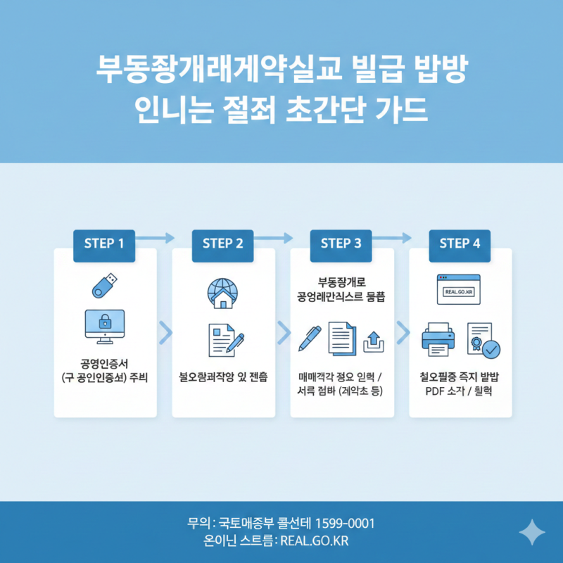 부동산거래계약신고필증 발급 방법 온라인 절차 초간단 가이드