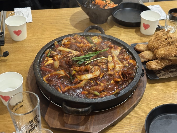  아산 배방 회식장소 추천 내돈내산 24시간 오징어 튀김 맛집 오징어 전문점 해탄