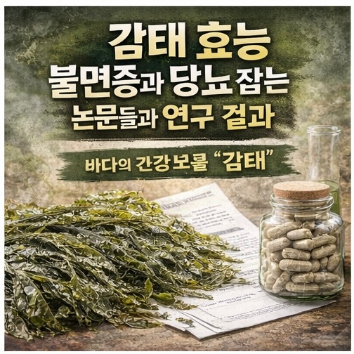  감태 효능 불면증과 당뇨 잡는 논문들과 연구 결과