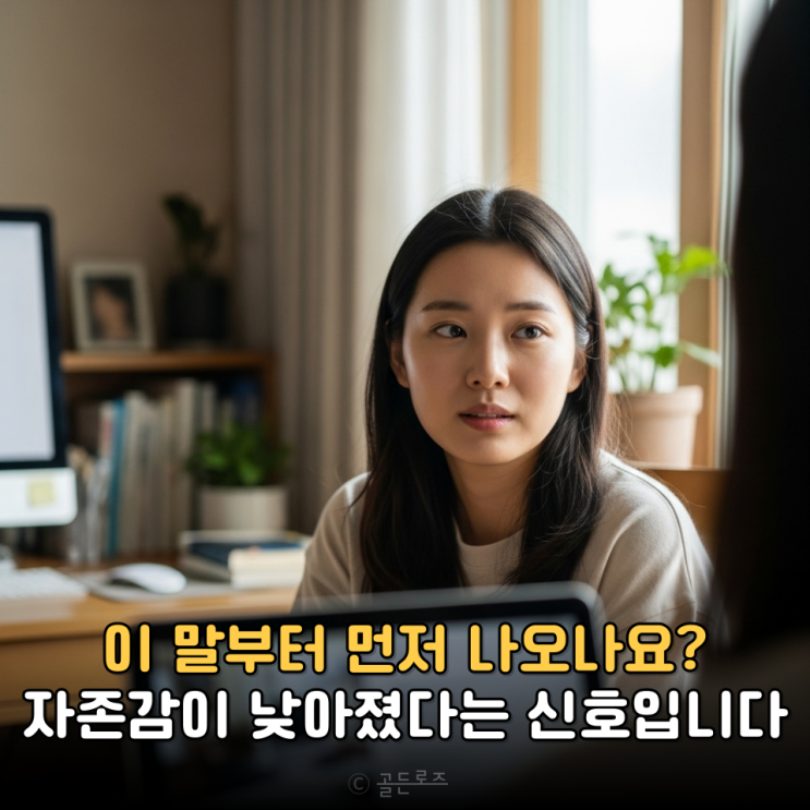  심리학적으로 자존감이 낮은 사람이 무의식적으로 하는 말 TOP4