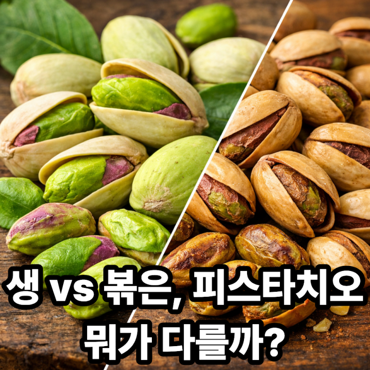   피스타치오 생과 vs 볶은 피스타치오 차이｜어떤 걸 고르면 좋을까?
