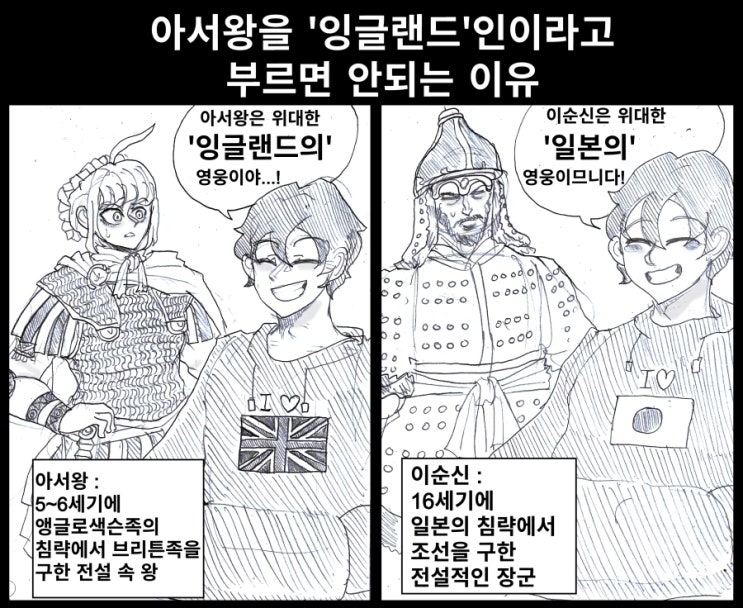  아서왕을 '잉글랜드인'이라고 부르면 안되는 이유.manhwa