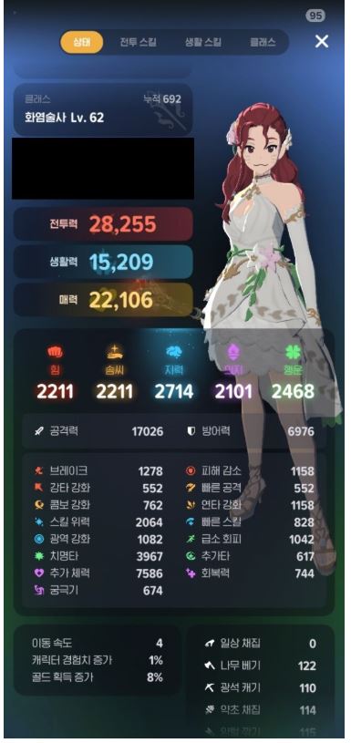  모비노기 마비노기 모바일 화염술사: 스탯 우선순위 치명타 연타 세팅 가이드