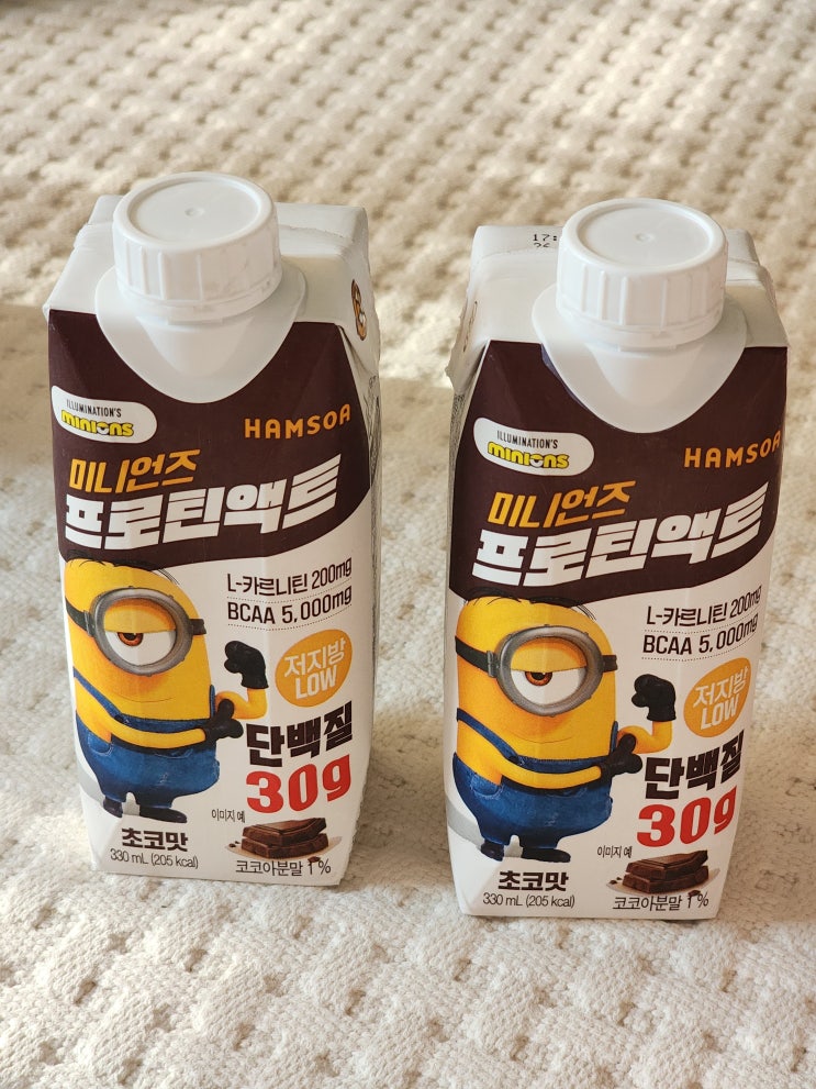 프로틴 음료 추천! 함소아 미니언즈 프로틴액트 초코맛 솔직 후기