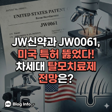  JW신약과 JW0061, 미국 특허 뚫었다! 차세대 탈모치료제 전망은?