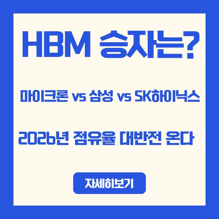  마이크론 vs 삼성 vs SK하이닉스 HBM 승자는?